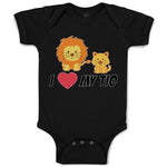 Baby Clothes I Love My Tio Cute Funny Lions Sitting Baby Bodysuits Cotton