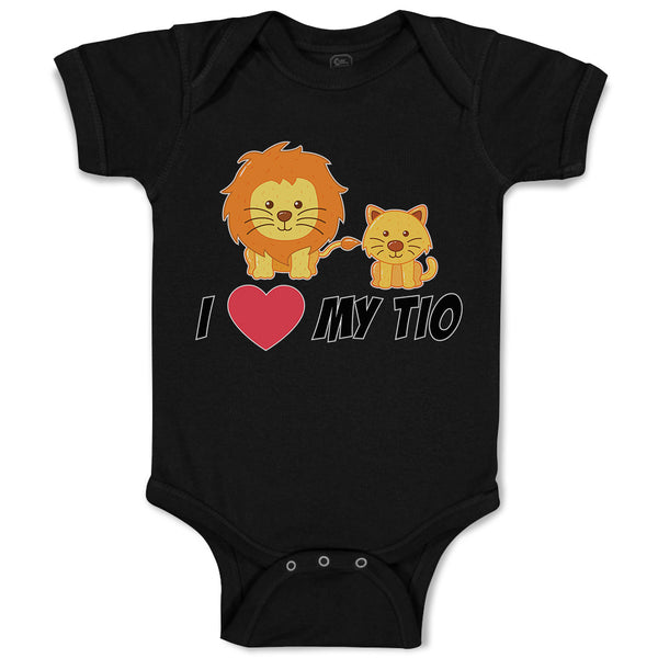 Baby Clothes I Love My Tio Cute Funny Lions Sitting Baby Bodysuits Cotton