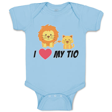 Baby Clothes I Love My Tio Cute Funny Lions Sitting Baby Bodysuits Cotton