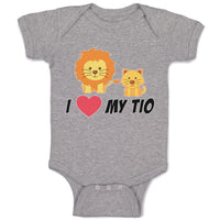 Baby Clothes I Love My Tio Cute Funny Lions Sitting Baby Bodysuits Cotton