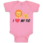 Baby Clothes I Love My Tio Cute Funny Lions Sitting Baby Bodysuits Cotton