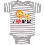 Baby Clothes I Love My Tio Cute Funny Lions Sitting Baby Bodysuits Cotton