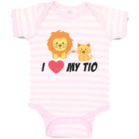 Baby Clothes I Love My Tio Cute Funny Lions Sitting Baby Bodysuits Cotton