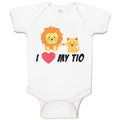 Baby Clothes I Love My Tio Cute Funny Lions Sitting Baby Bodysuits Cotton