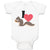 Baby Clothes I Love Cute Squirrel Eating Acorn Wild Animal Baby Bodysuits Cotton