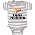 Baby Clothes I Speak Pterodactyl Dinosaur Flying Jurassic Animal Baby Bodysuits