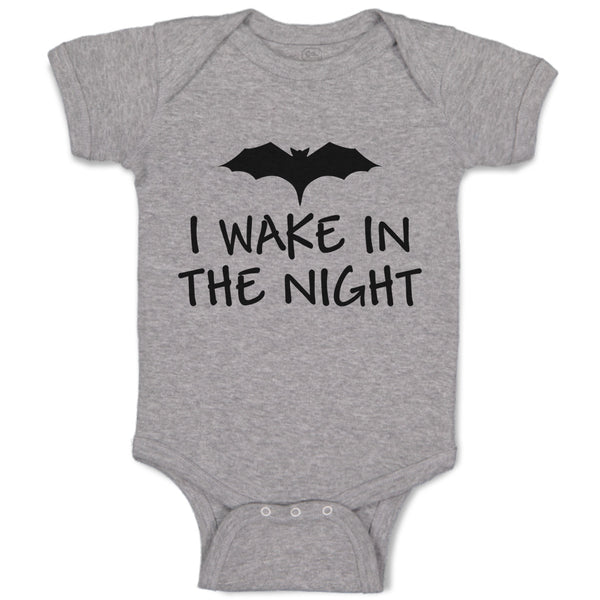 Baby Clothes I Wake in The Night An Silhouette Bat Baby Bodysuits Cotton