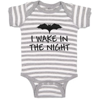 Baby Clothes I Wake in The Night An Silhouette Bat Baby Bodysuits Cotton