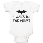 Baby Clothes I Wake in The Night An Silhouette Bat Baby Bodysuits Cotton