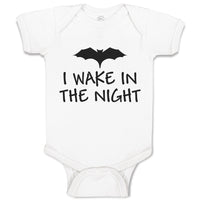 Baby Clothes I Wake in The Night An Silhouette Bat Baby Bodysuits Cotton