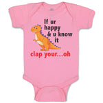 Baby Clothes Ur U Clap Your Oh Tyrannosaurus Rex Dinosaur Jurassic Cotton