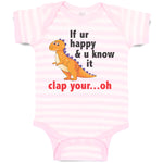 Baby Clothes Ur U Clap Your Oh Tyrannosaurus Rex Dinosaur Jurassic Cotton