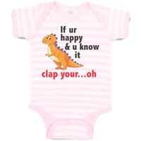 Baby Clothes Ur U Clap Your Oh Tyrannosaurus Rex Dinosaur Jurassic Cotton