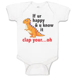 Baby Clothes Ur U Clap Your Oh Tyrannosaurus Rex Dinosaur Jurassic Cotton