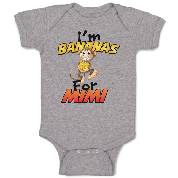 Baby Clothes I'M Bananas for Mimi Playful Wild Monkey Holding Banana Cotton