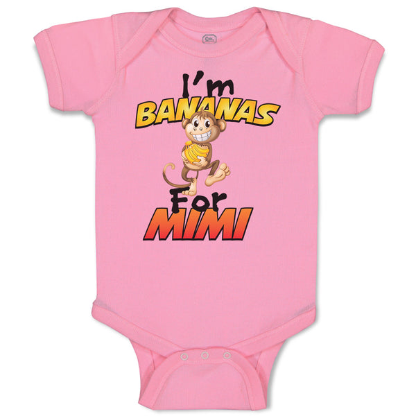 Baby Clothes I'M Bananas for Mimi Playful Wild Monkey Holding Banana Cotton