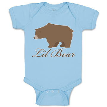 Baby Clothes Lil Brown Bear's Side View Wild Animal Baby Bodysuits Cotton