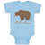 Baby Clothes Lil Brown Bear's Side View Wild Animal Baby Bodysuits Cotton