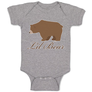 Baby Clothes Lil Brown Bear's Side View Wild Animal Baby Bodysuits Cotton