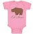 Baby Clothes Lil Brown Bear's Side View Wild Animal Baby Bodysuits Cotton