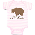Baby Clothes Lil Brown Bear's Side View Wild Animal Baby Bodysuits Cotton