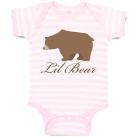 Baby Clothes Lil Brown Bear's Side View Wild Animal Baby Bodysuits Cotton
