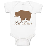 Baby Clothes Lil Brown Bear's Side View Wild Animal Baby Bodysuits Cotton