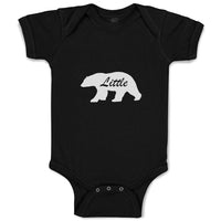 Baby Clothes Little Silhouette Bear Side View Wild Animal Baby Bodysuits Cotton