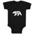 Baby Clothes Little Silhouette Bear Side View Wild Animal Baby Bodysuits Cotton