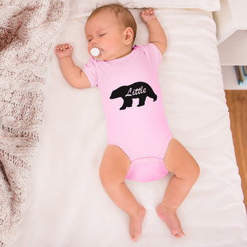 Baby Clothes Little Silhouette Bear Side View Wild Animal Baby Bodysuits Cotton