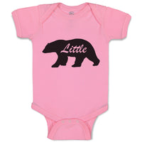 Baby Clothes Little Silhouette Bear Side View Wild Animal Baby Bodysuits Cotton