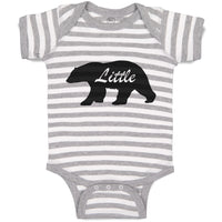 Baby Clothes Little Silhouette Bear Side View Wild Animal Baby Bodysuits Cotton