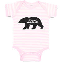 Baby Clothes Little Silhouette Bear Side View Wild Animal Baby Bodysuits Cotton