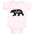 Baby Clothes Little Silhouette Bear Side View Wild Animal Baby Bodysuits Cotton