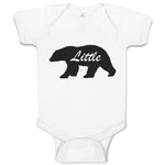 Baby Clothes Little Silhouette Bear Side View Wild Animal Baby Bodysuits Cotton