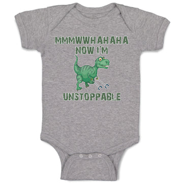 Baby Clothes Mmmwwhahaha Now I'M Unstoppable Angry Dinosaur with Walking Stick