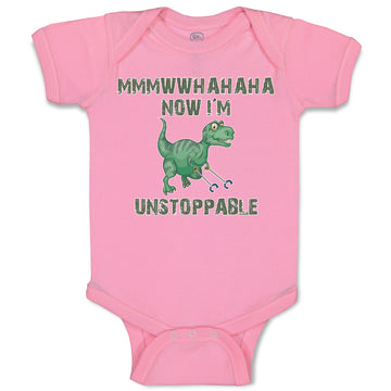 Baby Clothes Mmmwwhahaha Now I'M Unstoppable Angry Dinosaur with Walking Stick