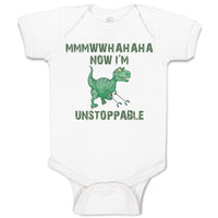 Baby Clothes Mmmwwhahaha Now I'M Unstoppable Angry Dinosaur with Walking Stick