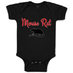 Baby Clothes The Black Silhouette Mouse Rat Sitting with A Tail, Paws and Ears