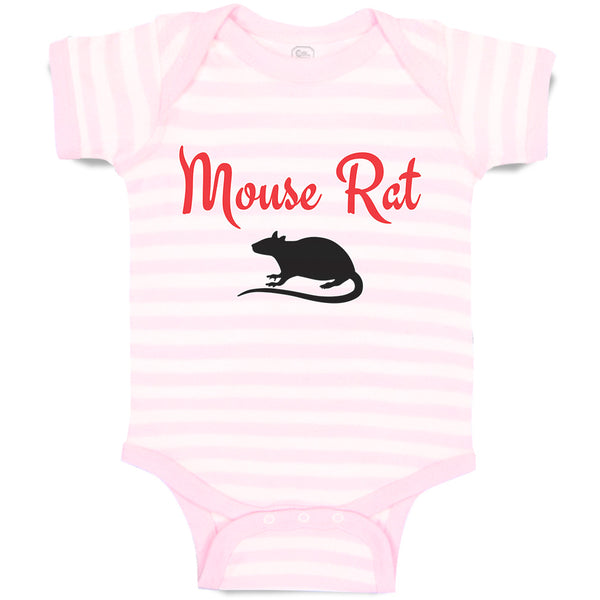 Baby Clothes The Black Silhouette Mouse Rat Sitting with A Tail, Paws and Ears