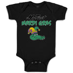 Baby Clothes My First Mardi Gras Celebration Usa Crocodile Head with Hat Cotton