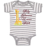 Baby Clothes Glamma Loves Me! Cute Giraffes Hearts Feeling Closed Eyes Cotton