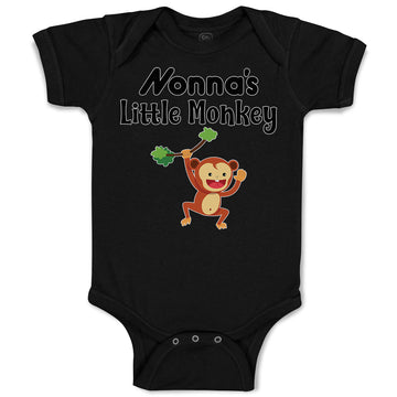 Baby Clothes Nonna's Little Funny Monkey Hunging on Tree Branch with Leaves