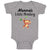 Baby Clothes Nonna's Little Funny Monkey Hunging on Tree Branch with Leaves