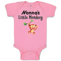 Baby Clothes Nonna's Little Funny Monkey Hunging on Tree Branch with Leaves