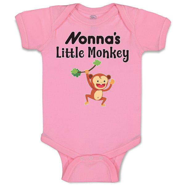 Nonna's Little Funny Monkey Hunging on Tree Branch with Leaves