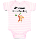 Baby Clothes Nonna's Little Funny Monkey Hunging on Tree Branch with Leaves