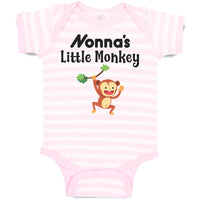 Baby Clothes Nonna's Little Funny Monkey Hunging on Tree Branch with Leaves