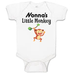 Baby Clothes Nonna's Little Funny Monkey Hunging on Tree Branch with Leaves