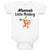 Baby Clothes Nonna's Little Funny Monkey Hunging on Tree Branch with Leaves